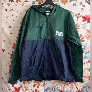 VTG 90s Walt Disney World Adult M Green Blue Lightweight Authentic Windbreaker